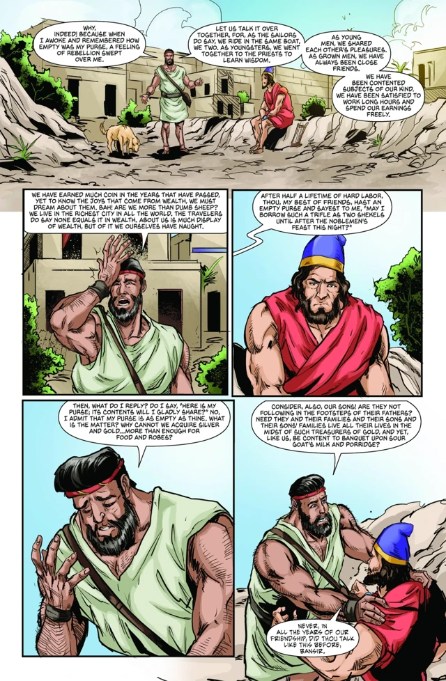 Chapter 1, page 4 of The Richest Man in Babylon Graphic Novel, illustrated by human artists