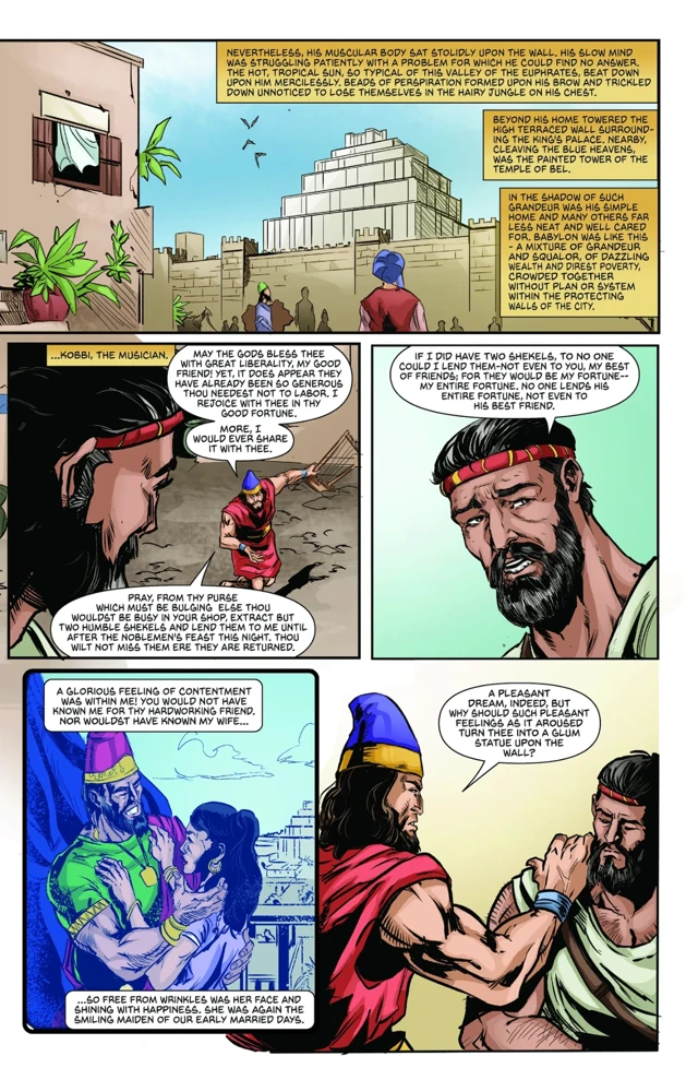 Chapter 1, page 3 of The Richest Man in Babylon Graphic Novel, illustrated by human artists